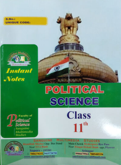 Instant Notes Political Science Class 11th